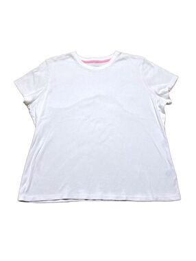 Vintage Lands' End White 100% Cotton T-Shirt XL
